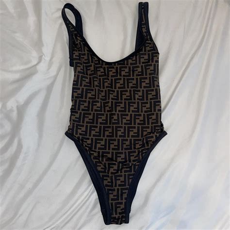 fendi fendirama one piece swimsuit